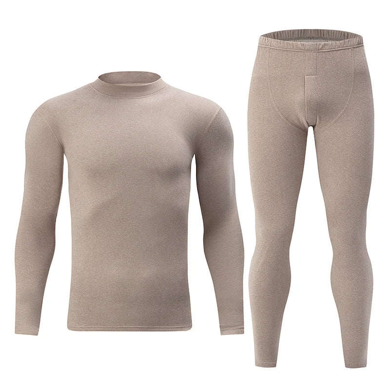 2/4 Pcs Men's Solid Color Simple Autumn And Winter Thermal Underwear Comfortable And Casual Bottoming Underwear Teenagers Pajama - Smarsty