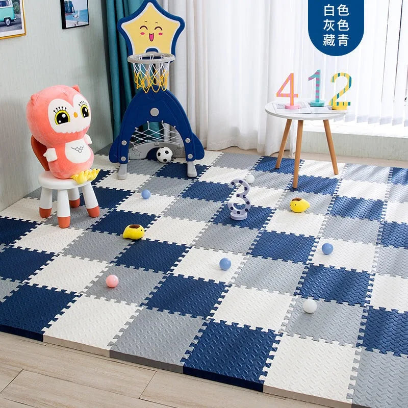 12pcs Foam Baby Play Mat Puzzle Mat Kids Interlocking Exercise Tiles Rugs Floor Tiles Toy Carpet Soft Carpet 30*30*1cm - Smarsty