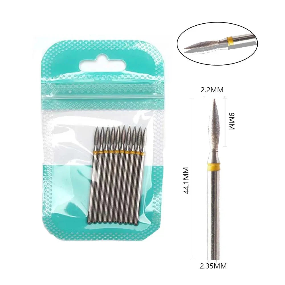 10 Piece Diamond Nail Drill Bit Set for Perfect Manicures - Smarsty