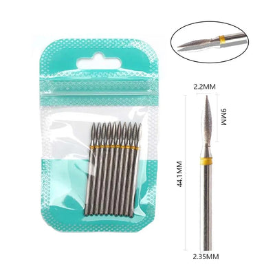 10 Piece Diamond Nail Drill Bit Set for Perfect Manicures - Smarsty
