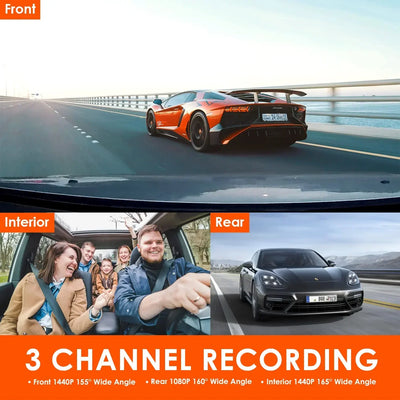 4K Car Dash Cam Featuring GPS And Three Lenses Elite - Smarsty