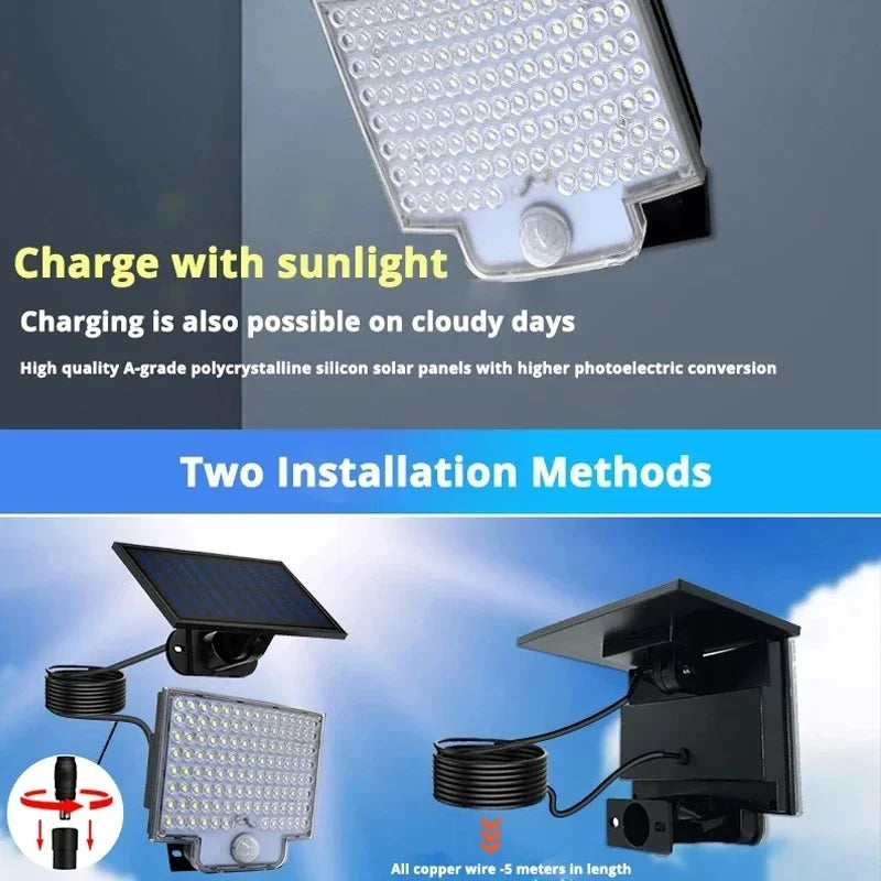 Solar Powered LED Wall Lights with Human Body Sensor - Smarsty