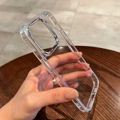 Luxury Clear Silicone Phone Case For iPhone 16 15 14 13 12 11 Pro Max XR X XS 7 8 Plus Shockproof Transparent Bumper Back Cover by Smarsty