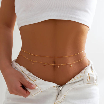 Boho Rhinestone Star Moon Belly Chain for Summer - Smarsty