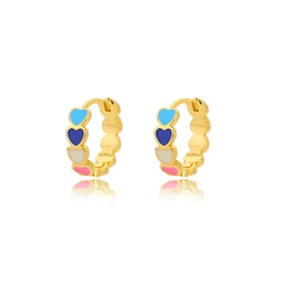 Stainless Steel Star Hoop Earrings Gold Tone Hypoallergenic - Smarsty