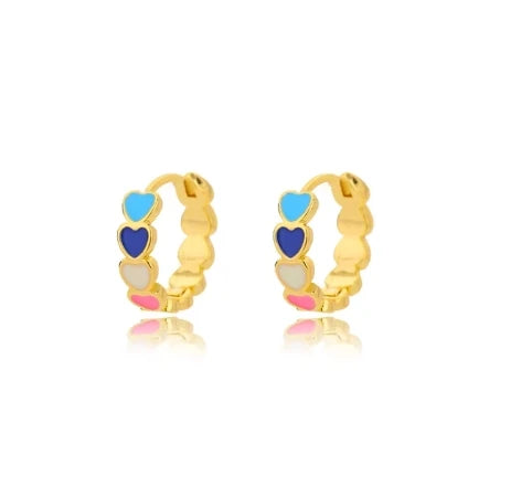 Stainless Steel Star Hoop Earrings Gold Tone Hypoallergenic - Smarsty