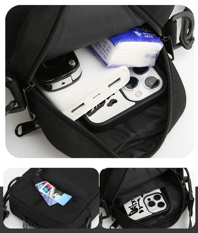 Compact Square Crossbody Bag With Oxford Cloth Durability - Smarsty