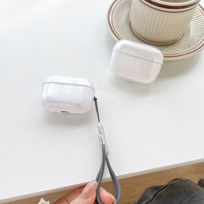Clear Shockproof TPU Earphone Case with Lanyard - Smarsty