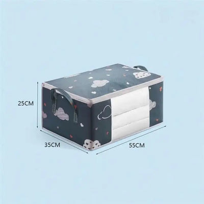 Large Capacity Clothes Storage Bag Organizer With Reinforced Handle Suitable For Blankets Bedding Foldable With Sturdy Zipper - Smarsty