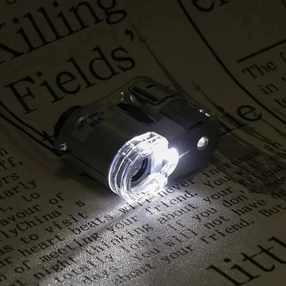 60X Handheld Magnifying Glass With LED Light - Smarsty
