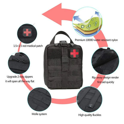 Tactical First Aid Kit Medical Kit Emergency Outdoor Camping Emergency Survival Tool Military Storage Bag Storage Bag by Smarsty