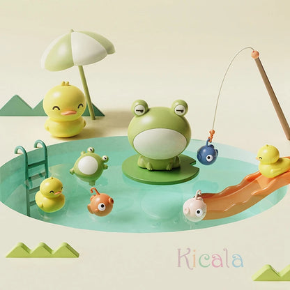 Kids Kitchen Sink Toys Electric Dishwasher Playing Toy With Running Water Pretend Play Food Fishing Toy Role Playing Girls Gift by Smarsty