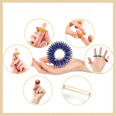 10pcs Gold Finger Massage Acupuncture Rings for Health - Smarsty