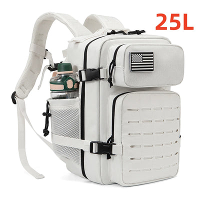 25L/45L Tactical Backpack for Men and Women Outdoor Survival Bug Out Bag Small School Rucksack Hking with Bottle Holder - Smarsty