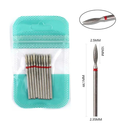 10 Piece Diamond Nail Drill Bit Set for Perfect Manicures - Smarsty