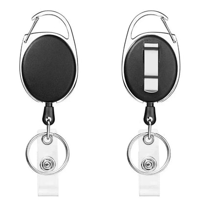 Retractable Badge Reel with Card Holder Reel Clip Key Ring Retractable ID Card Holder Key Chain Holders for Office Name Tag