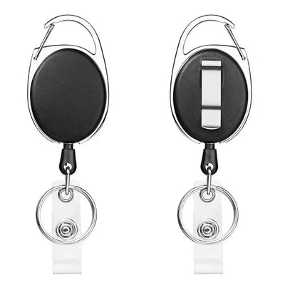 Retractable Badge Reel with Card Holder Reel Clip Key Ring Retractable ID Card Holder Key Chain Holders for Office Name Tag - Smarsty
