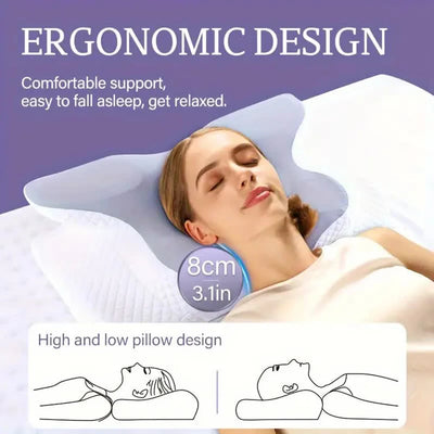 Butterfly Shaped Memory Foam Neck Pillow for Pain Relief - Smarsty