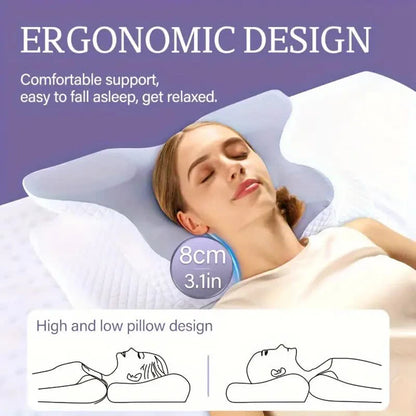Butterfly Shaped Memory Foam Neck Pillow for Pain Relief - Smarsty