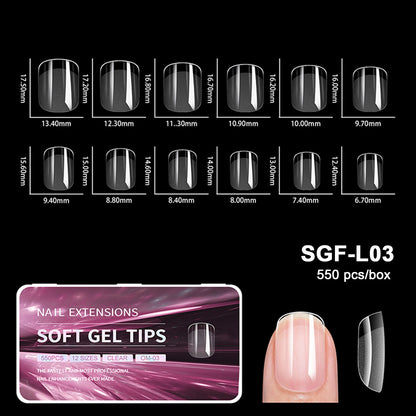 Luxury Soft Gel False Nail Tips for Elegant Manicure - Smarsty
