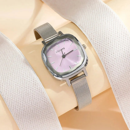 Fashion Women Small Dial Quartz Watch with Mesh Strap - Smarsty