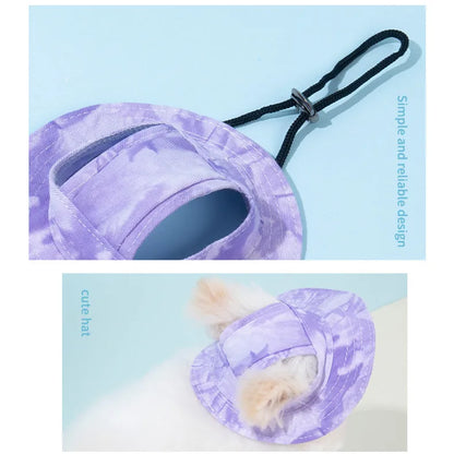 Cotton Cat Sun Hat With Ear Holes For Pets - Smarsty