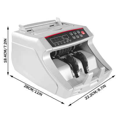SucceBuy 1000Pcs/Min Money Counter Business Cash Register Euros Bills Fake Banknote Detector by UV & MG Function for Banks Shops