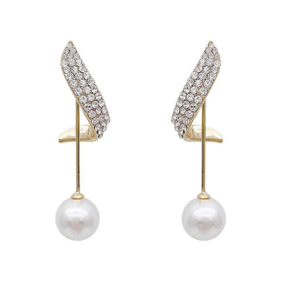 Elegant Long Tassel Pearl Dangle Earrings for Wedding Jewelry - Smarsty