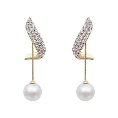 Elegant Long Tassel Pearl Dangle Earrings for Wedding Jewelry - Smarsty