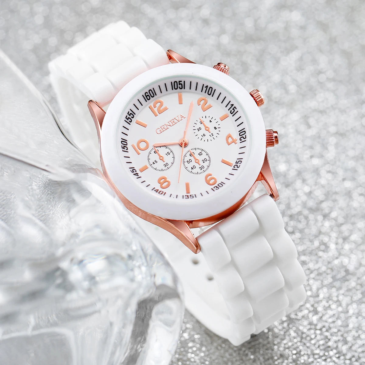Women's Casual Silicone Band Quartz Watch Set - Smarsty