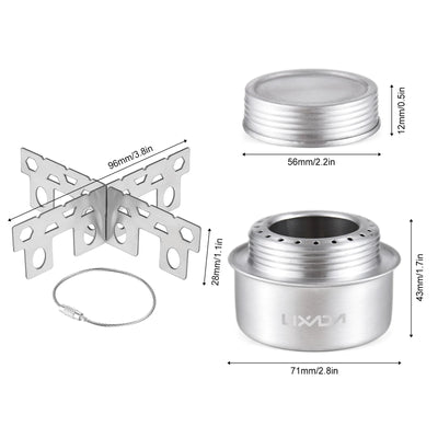 Outdoor Mini Alcohol Stove Aluminum Alloy Alcohol Stove with Lid Outdoor Camping Hiking Backpacking Cooking Stove by Smarsty