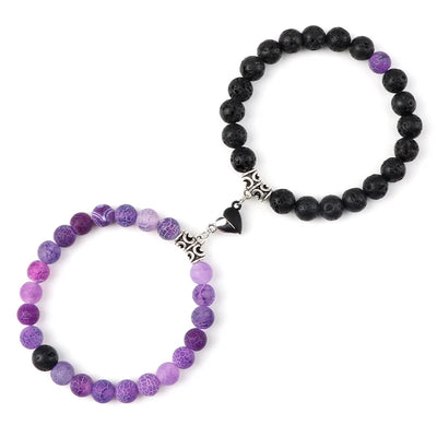 Natural Stone Couple Bracelets Set for Friendship - Smarsty