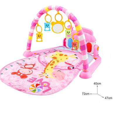 Musical Baby Activity Gym Rack Play Mat Kid Rug Puzzle Mat Carpet Piano Keyboard Infant Playmat Crawling Game Pad Baby Toy Gift by Smarsty