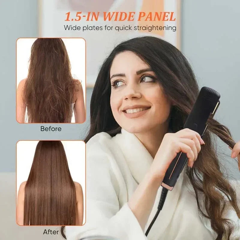 Negative Ion Ceramic Hair Straightener with Adjustable Temperature - Smarsty