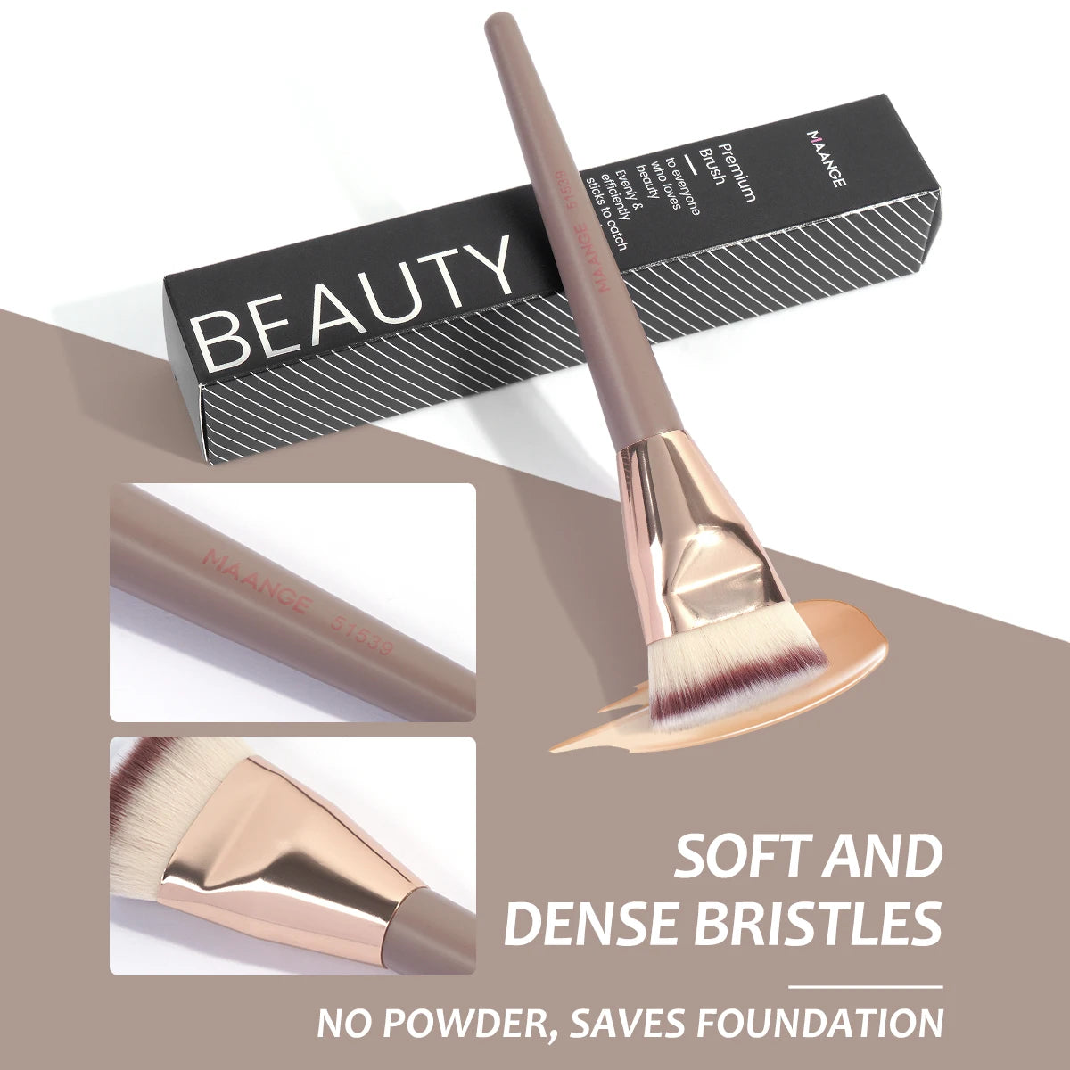 MAANGE Flat Round Makeup Brush for Flawless Application - Smarsty