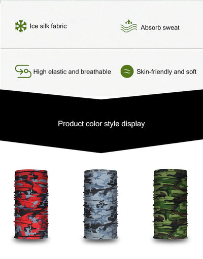 Outdoor Sport Bandana Military Tube Scarf Fishing Cycling Tactical Hiking Face Cover Neck Gaiter Half Mask Headband Men Women by Smarsty