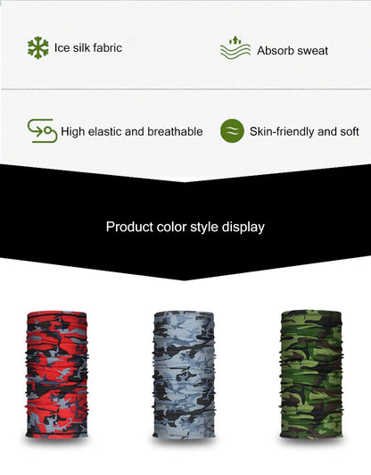 Outdoor Sport Bandana Military Tube Scarf Fishing Cycling Tactical Hiking Face Cover Neck Gaiter Half Mask Headband Men Women