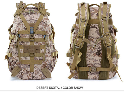 40L Tactical Backpack for Men Camping Hiking Backpacks Reflective Outdoor Travel Bags Survival Molle Climbing Rucksack Bag - Smarsty