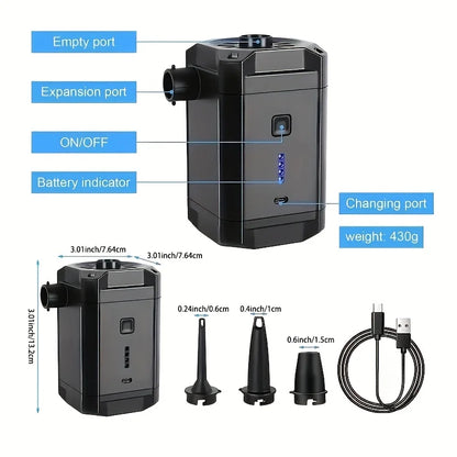 Portable Battery Powered Air Pump For Inflatables Outdoors - Smarsty
