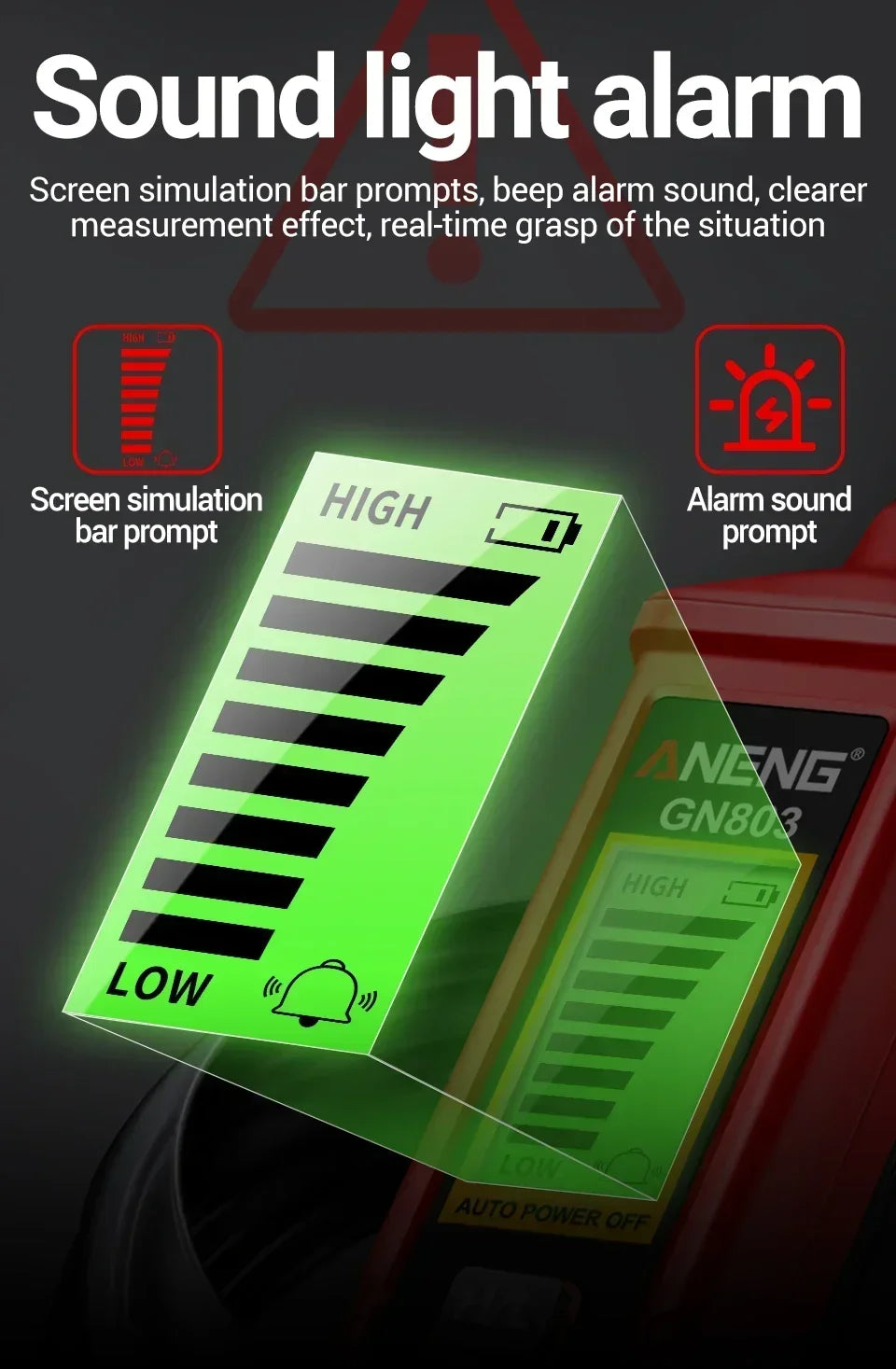 ANENG GN803 Portable Gas Leak Detector with LCD Display - Smarsty