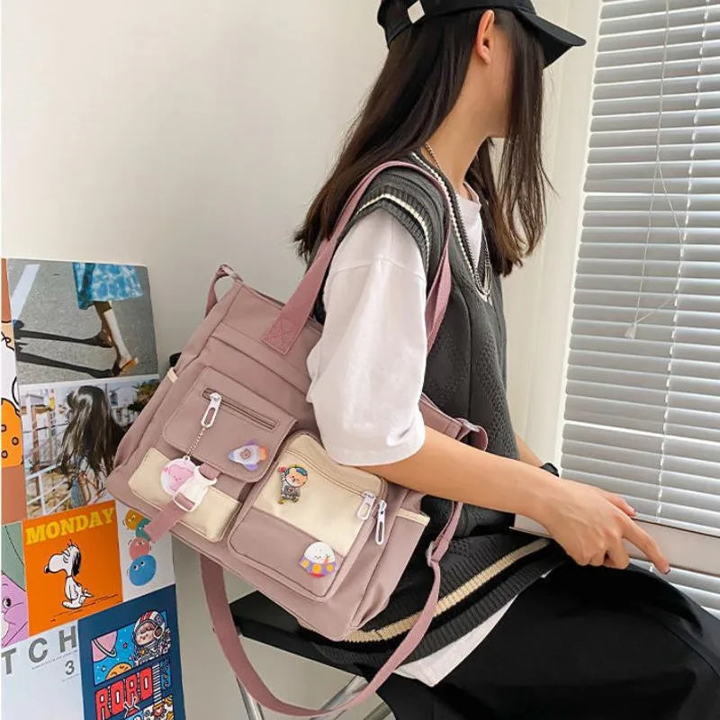 Waterproof Nylon Shoulder Bag For Women Crossbody Tote - Smarsty
