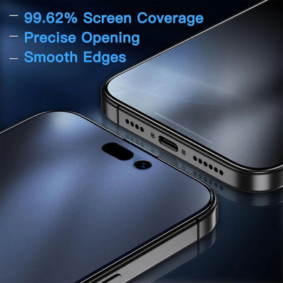 NNBILI 3Pack Oleophobic Coating Dust Free Easy Installation Matte Screen Protector For iPhone 16 14 13 12 11 15 17 Pro Max Glass - Smarsty