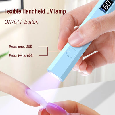 Mini UV Nail Lamp for Gel Polish Curing at Home - Smarsty
