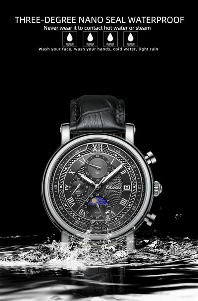 Chenxi Leather Chronograph Quartz Watch for Men - Smarsty