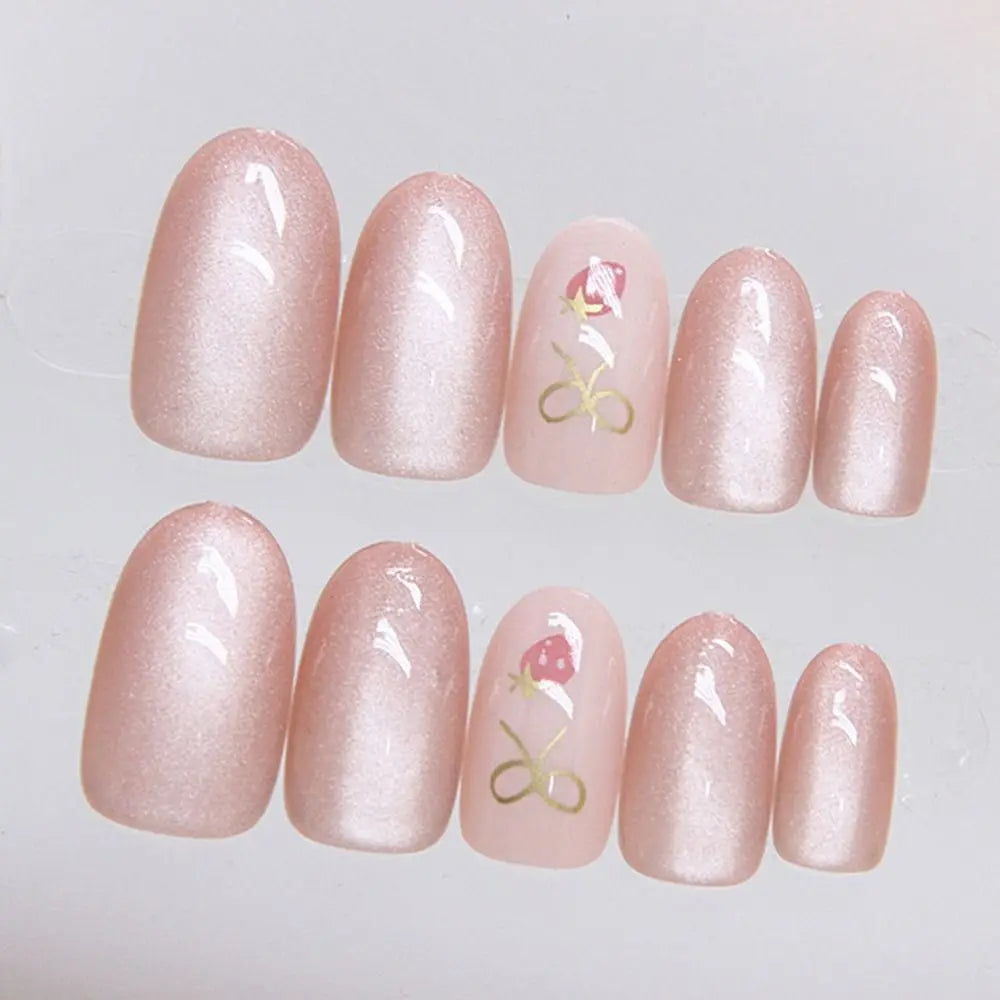 24pcs Butterfly Cat Eye Press On Nails Easy DIY Manicure - Smarsty