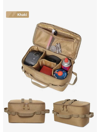 Outdoor Camping Gas Tank Storage Bag Large Capacity Ground Nail Tool Bag Gas Canister Picnic Cookware Utensils Kit Bag - Smarsty