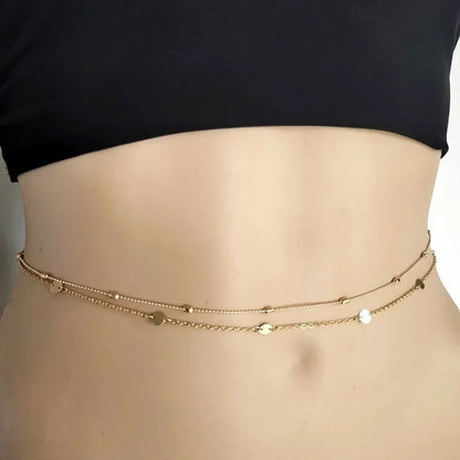 Fashion Sexy Double Layer Pearl Belly Chain for Women - Smarsty