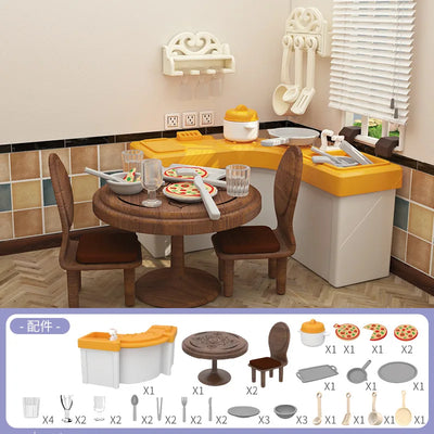 Original Toys Miniature Items Furniture Family Toys Dollhouse LivingRoom Bathroom Kitchen Set Pretend Creative Ideas Kids Toys by Smarsty