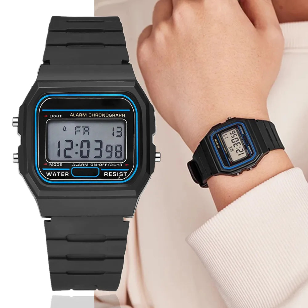 Fashion Sports Men's Digital LED Wristwatch with Silicone Band - Smarsty