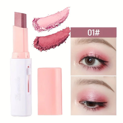 2 In 1 Waterproof Highlighter Eyeshadow Stick with Glitter - Smarsty